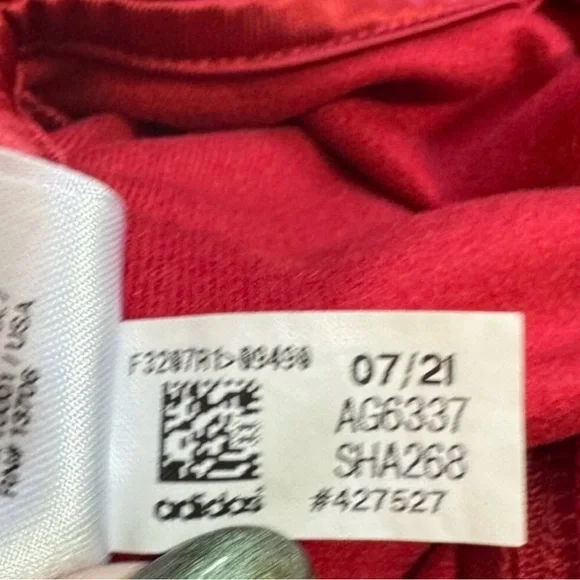 Adidas Kids Red & White Track Jacket size 6 - Picture 7 of 8